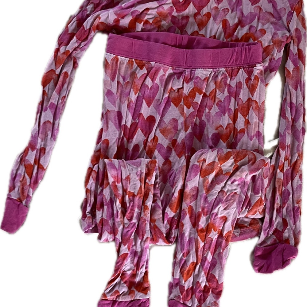 Pink and Red Heart Little Sleepies Pajama Set